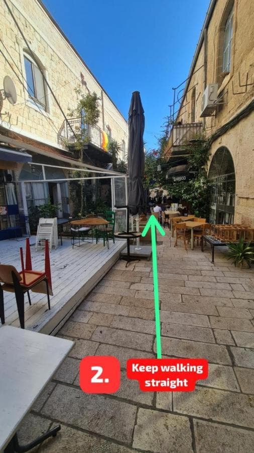 Keep walking straight
